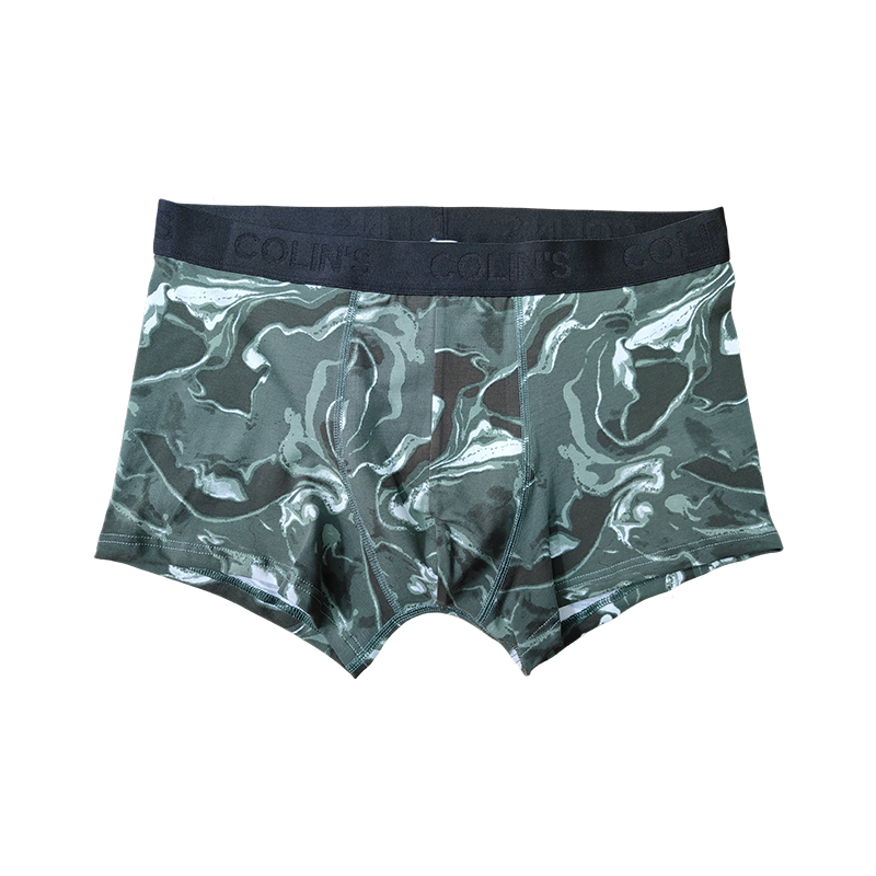 Men's Printed Boxer Trousers With Ribbed Stitching