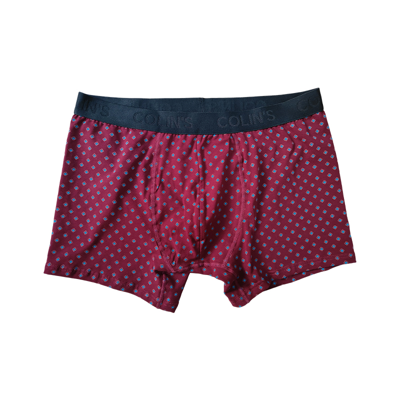 Men's Printed Boxer Trousers With Ribbed Stitching